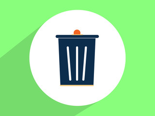 Trash bin ,Flat design style