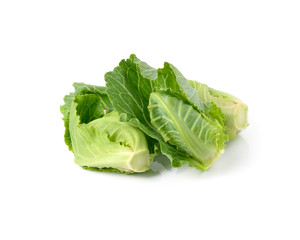 Chinese kale vegetable isolated on white