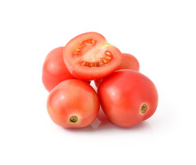 Fresh tomato on white background