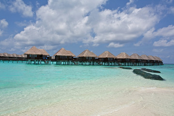 Fototapeta na wymiar water villa, maldives