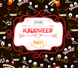 Halloween party greeting card