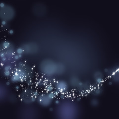 glittering stars on bokeh background