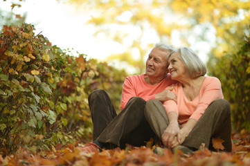 caucasian elderly couple