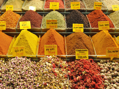 Istanbul, Turchia, spezie nel Bazar
