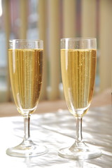 Champagne in glasses,