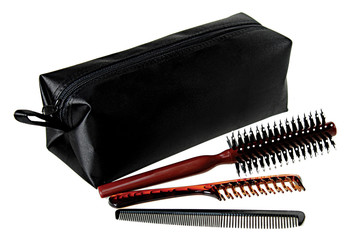professional comb set in bag color black