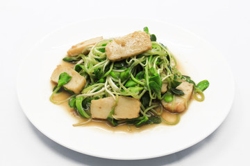 Fried Tofu With Baby Sunflower