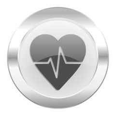 pulse chrome web icon isolated