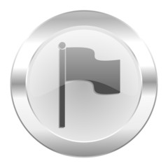 flag chrome web icon isolated