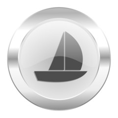 yacht chrome web icon isolated