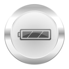 battery chrome web icon isolated