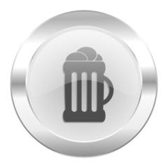 beer chrome web icon isolated