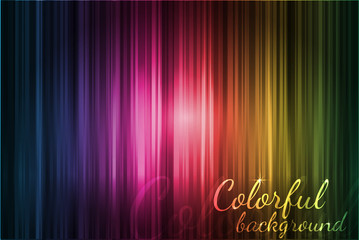 Colorful abstract lines on dark background