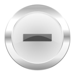 minus chrome web icon isolated