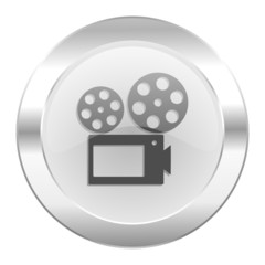 movie chrome web icon isolated