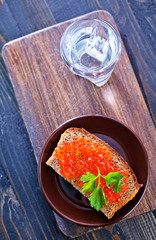 bread with caviar