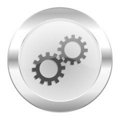 gear chrome web icon isolated