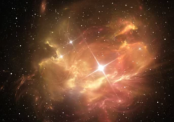 Supernova-Explosion mit Nebel im Hintergrund © Peter Jurik