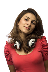 Fototapeta premium woman with headphones