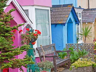 Fototapeta na wymiar Traditional seaside cottages UK