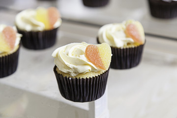 Cupcakes of colors and flavors