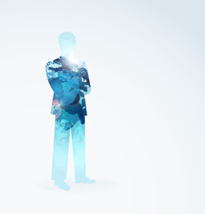 Man abstract on a white backgrounds