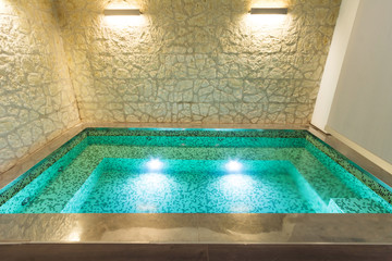 Interior, hot tub