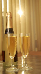 Champagne in glasses,