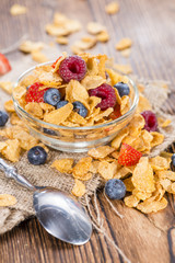 Portion of Cornflakes with Berries