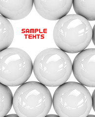 white spheres