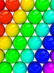 colorful spheres