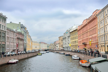 Naklejka premium Набережная реки Мойки в Санкт-Петербурге