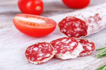 French salami with tomatoes