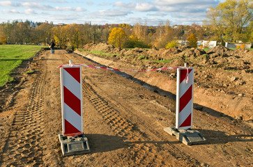 Repair of gravel road.