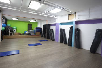 gym interior with equipment for cross-fit