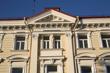 Fragment of a building in the center of Vilnius