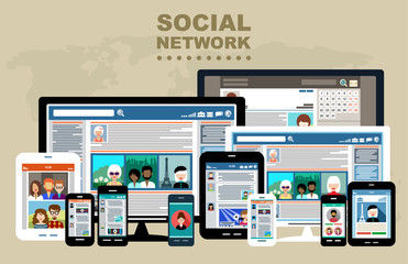 Social Networks. Blogs. Internet communication. vector