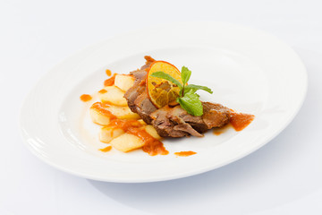 Duck Breast with orange sauce