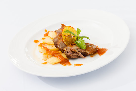 Duck Breast with orange sauce