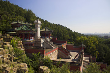 Fototapeta na wymiar Summer Palace with historical architecture in Beijing