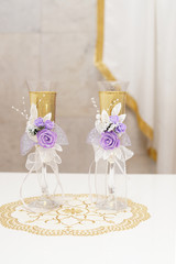Wedding champagne glasses