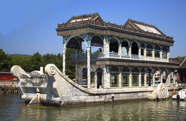 Obraz na płótnie Canvas Marble ship at Summer Palace