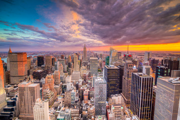 Paesaggio di città di new york con grattaciel - 71768235