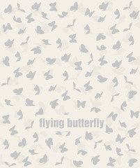 pattern of flying butterflies in pastel