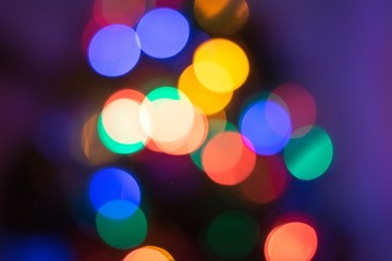 Abstract Christmas Bokeh Light Background