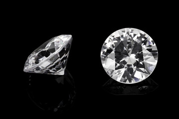 Luxury diamonds on black backgrounds