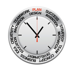 Obraz na płótnie Canvas icon clock , red arrow specifies in a word plan