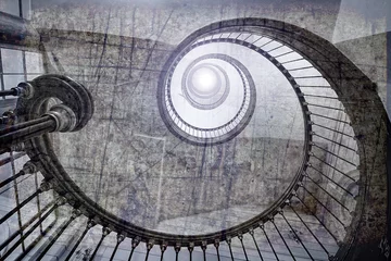 Cercles muraux Escaliers Klasyczne spiralne schody w stylu retro