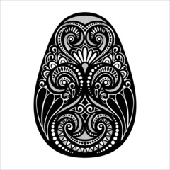 Holiday Ornate Easter Egg (Vector). Patterned Design