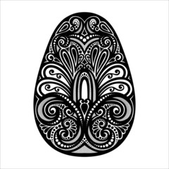 Holiday Ornate Easter Egg (Vector). Patterned Design